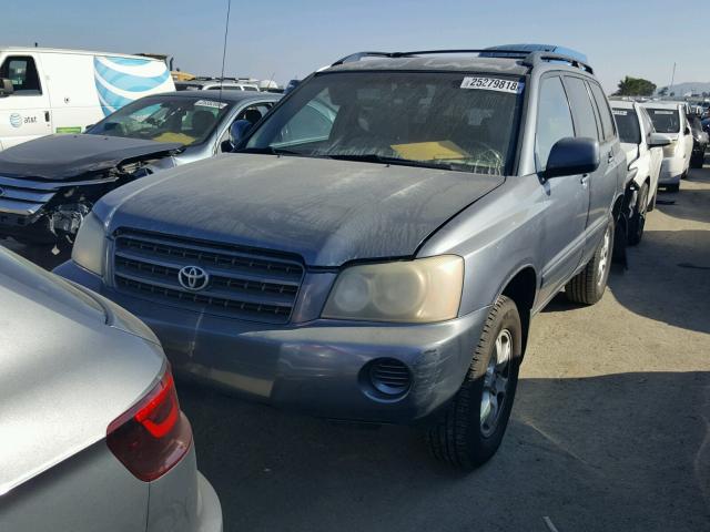 JTEHF21A430127130 - 2003 TOYOTA HIGHLANDER BLUE photo 2