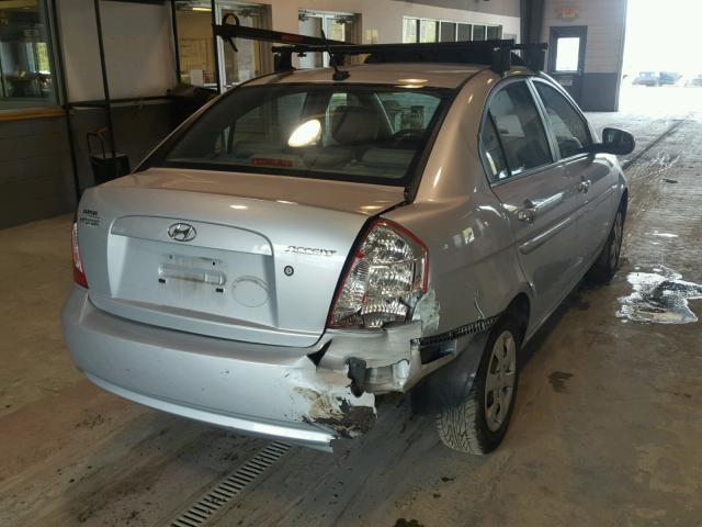 KMHCN4ACXAU457807 - 2010 HYUNDAI ACCENT GLS SILVER photo 4