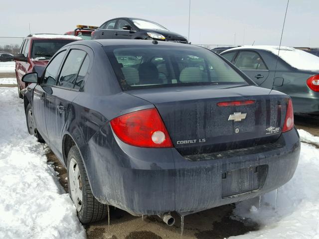 1G1AK58F287292105 - 2008 CHEVROLET COBALT LS CHARCOAL photo 3