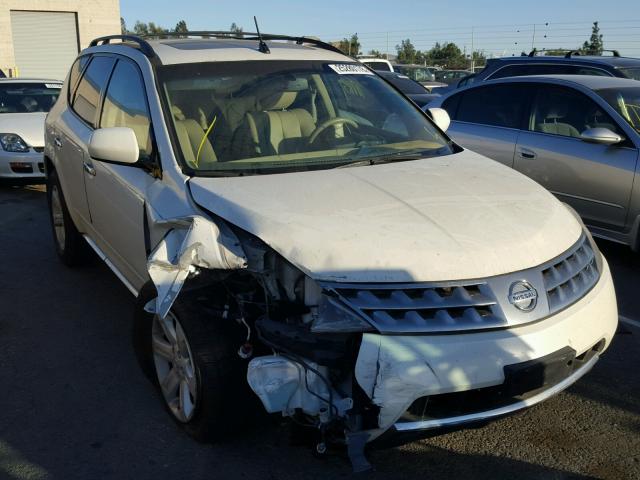 JN8AZ08T06W421848 - 2006 NISSAN MURANO SL WHITE photo 1