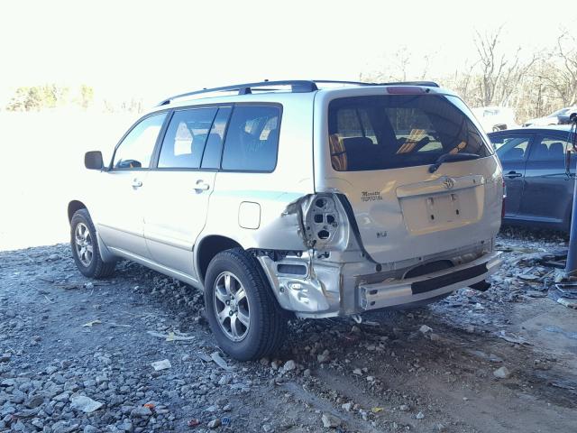 JTEGP21A450058290 - 2005 TOYOTA HIGHLANDER SILVER photo 3