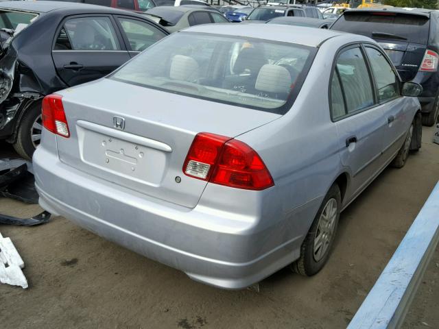 1HGES16384L007839 - 2004 HONDA CIVIC DX V SILVER photo 4