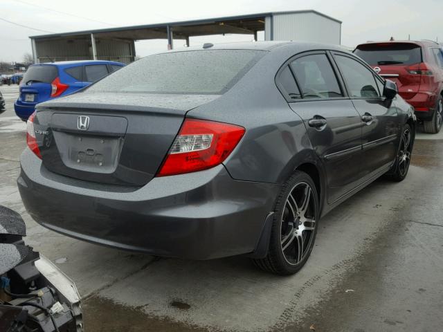 2HGFB2F82CH516164 - 2012 HONDA CIVIC EX GRAY photo 4