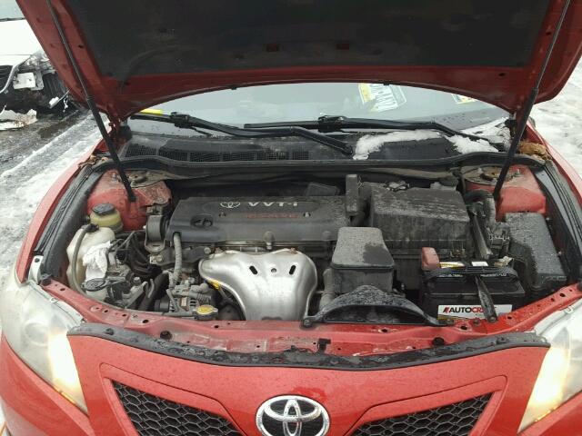 4T1BE46K19U295623 - 2009 TOYOTA CAMRY BASE RED photo 7