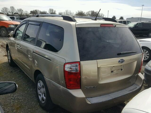 KNDMB233796297002 - 2009 KIA SEDONA EX BEIGE photo 3