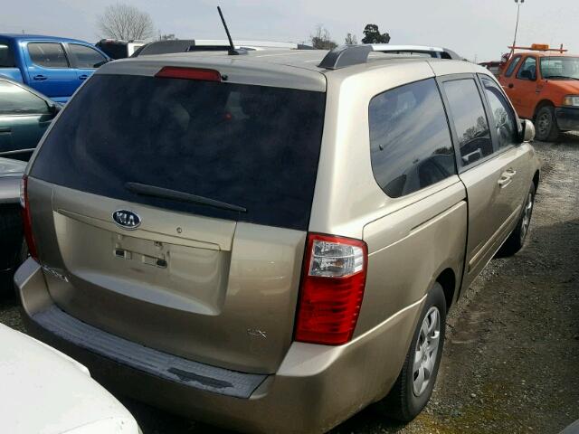 KNDMB233796297002 - 2009 KIA SEDONA EX BEIGE photo 4