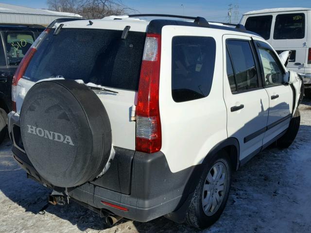 JHLRD78826C063092 - 2006 HONDA CR-V EX WHITE photo 4