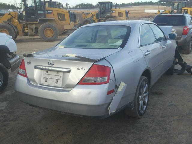 JNKAY41E14M401603 - 2004 INFINITI M45 SILVER photo 4