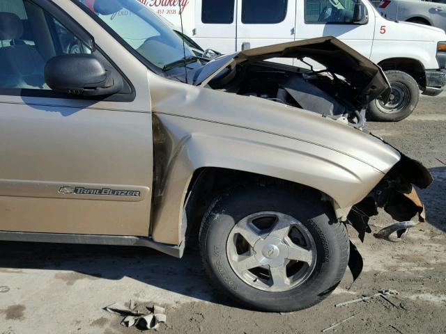 1GNDT13SX42247913 - 2004 CHEVROLET TRAILBLAZE GOLD photo 9