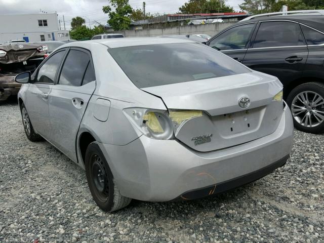 2T1BURHE8HC762480 - 2017 TOYOTA COROLLA L SILVER photo 3