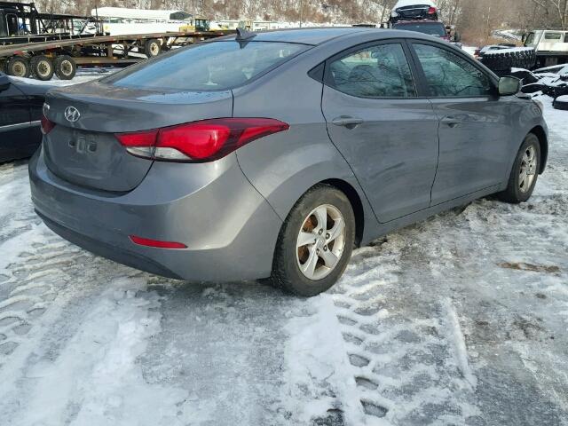 5NPDH4AE2EH509741 - 2014 HYUNDAI ELANTRA SE GRAY photo 4