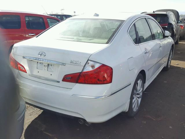 JN1CY0AR5AM960785 - 2010 INFINITI M35 BASE WHITE photo 4