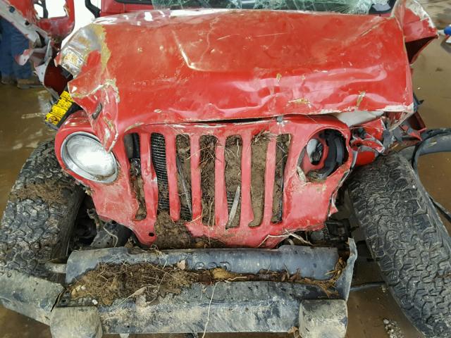 1J4FY19SXWP723703 - 1998 JEEP WRANGLER / RED photo 7