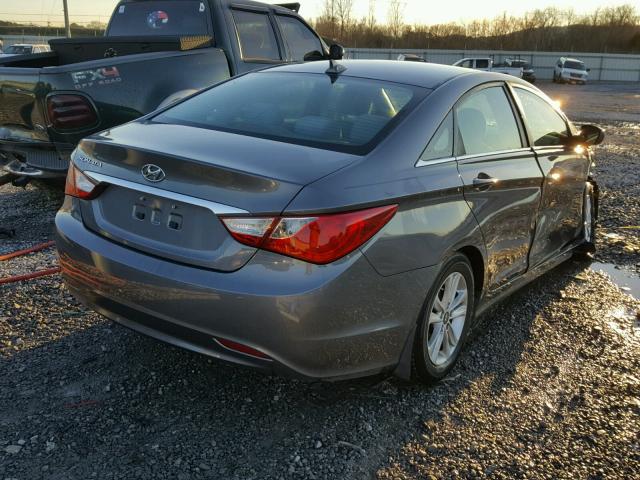 5NPEB4ACXCH468051 - 2012 HYUNDAI SONATA GLS GRAY photo 4