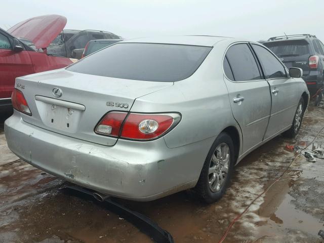 JTHBF30G630113220 - 2003 LEXUS ES 300 SILVER photo 4