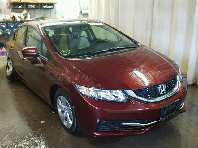 19XFB2F57FE004324 - 2015 HONDA CIVIC LX MAROON photo 1