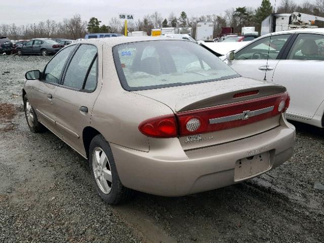 1G1JF52F137184337 - 2003 CHEVROLET CAVALIER L BEIGE photo 3