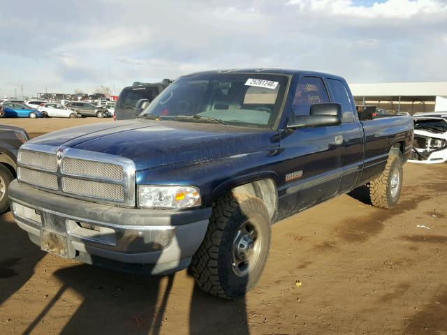 3B7KC23681G809058 - 2001 DODGE RAM 2500 BLUE photo 2