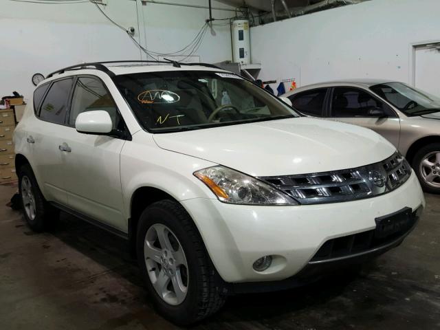 JN8AZ08T24W225973 - 2004 NISSAN MURANO SL WHITE photo 1