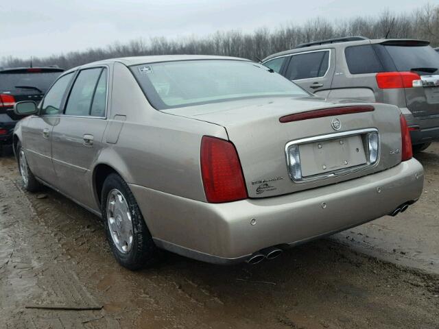 1G6KE57YX2U155978 - 2002 CADILLAC DEVILLE DH GOLD photo 3