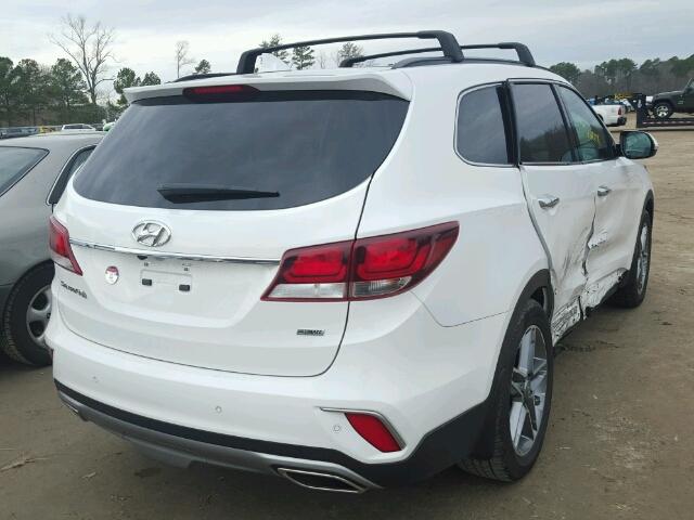 KM8SR4HF0HU252555 - 2017 HYUNDAI SANTA FE S WHITE photo 4