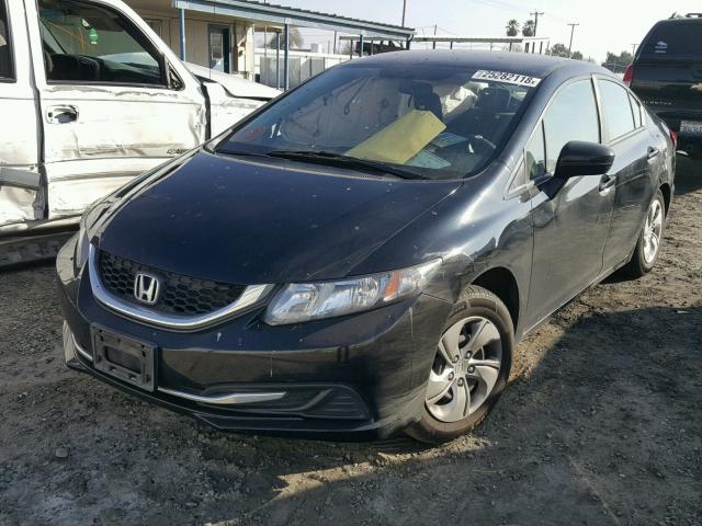 19XFB2F53EE221741 - 2014 HONDA CIVIC LX BLACK photo 2