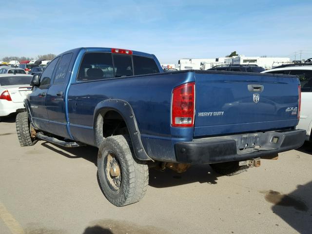 3D7KS28C55G805546 - 2005 DODGE RAM 2500 S Mavi foto 3