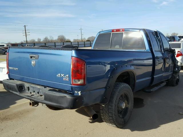 3D7KS28C55G805546 - 2005 DODGE RAM 2500 S BLUE photo 4