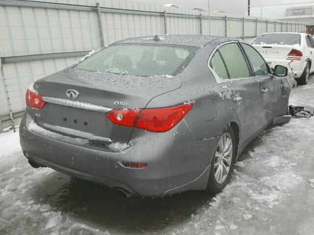 JN1EV7AR1GM342351 - 2016 INFINITI Q50 PREMIU GRAY photo 4