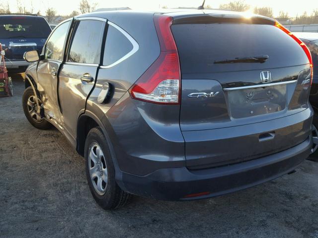 2HKRM4H38FH721355 - 2015 HONDA CR-V LX GRAY photo 3