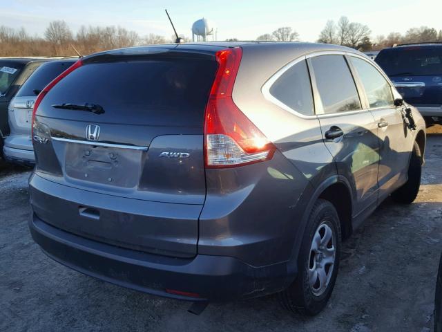 2HKRM4H38FH721355 - 2015 HONDA CR-V LX GRAY photo 4