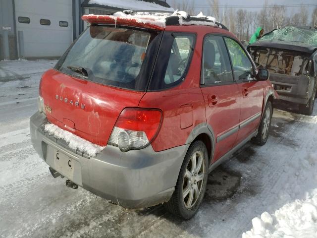 JF1GG68515H810636 - 2005 SUBARU IMPREZA OU RED photo 4