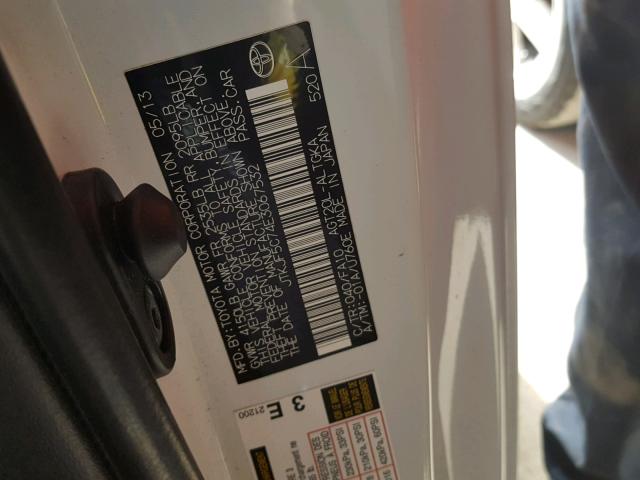 JTKJF5C74E3067532 - 2014 TOYOTA SCION TC 白色 照片 10