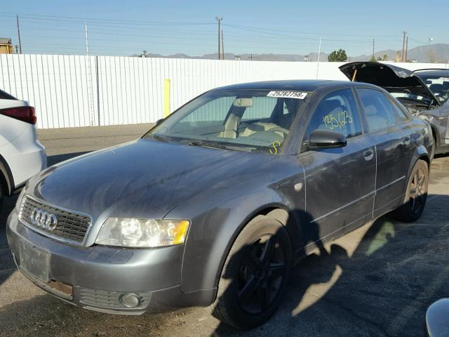 WAUJC68E44A180479 - 2004 AUDI A4 1.8T GRAY photo 2