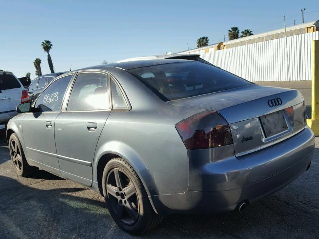 WAUJC68E44A180479 - 2004 AUDI A4 1.8T GRAY photo 3