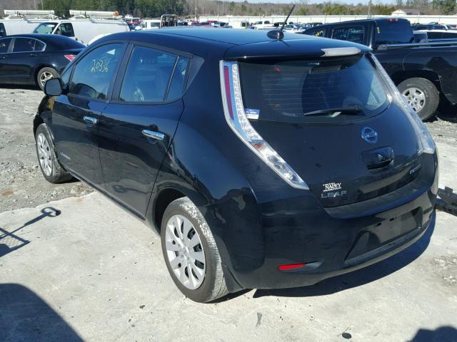 1N4AZ0CP2FC333073 - 2015 NISSAN LEAF S BLACK photo 3