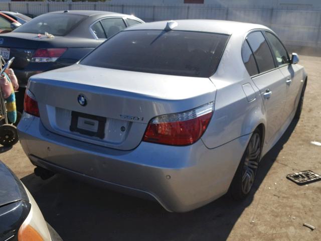 WBANW53598CT50694 - 2008 BMW 550 I SILVER photo 4