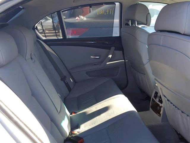 WBANW53598CT50694 - 2008 BMW 550 I SILVER photo 6