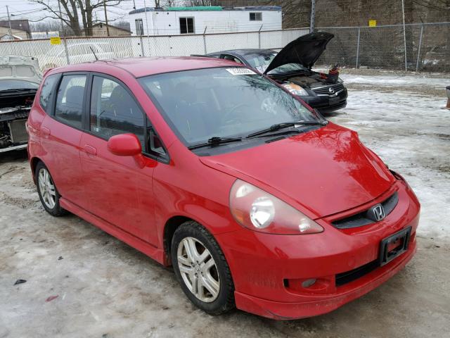 JHMGD38607S022834 - 2007 HONDA FIT S წითელი ფოტო 1