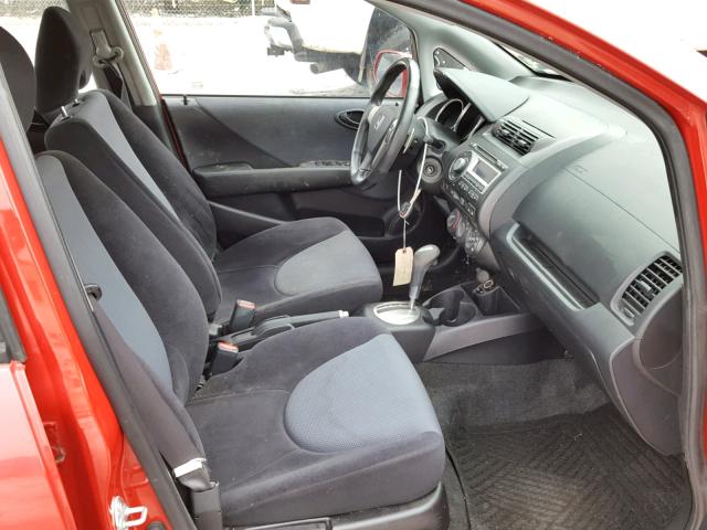 JHMGD38607S022834 - 2007 HONDA FIT S წითელი ფოტო 5