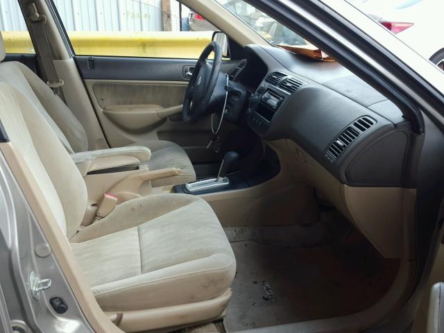 2HGES16514H598949 - 2004 HONDA CIVIC LX GOLD photo 5