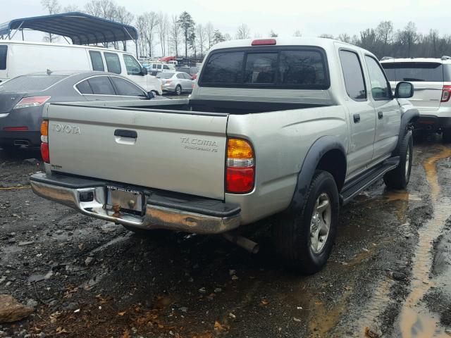 5TEGN92N13Z290055 - 2003 TOYOTA TACOMA DOU SILVER photo 4