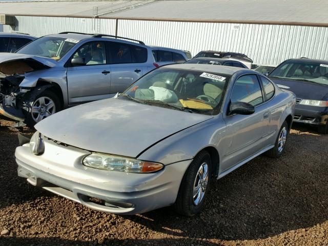 1G3NK12T8YC358339 - 2000 OLDSMOBILE ALERO GX SILVER photo 2