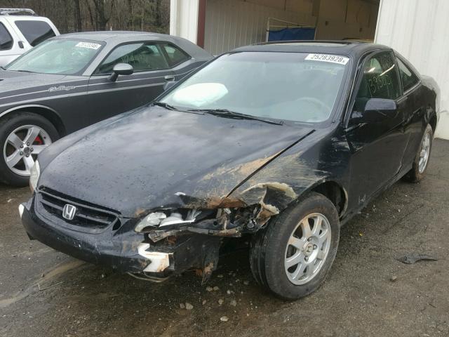 1HGCG32052A022565 - 2002 HONDA ACCORD SE BLACK photo 2