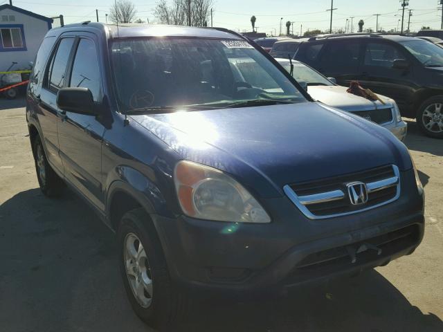 JHLRD68552C017296 - 2002 HONDA CR-V LX BLUE photo 1