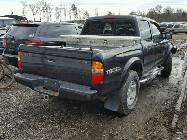 5TEGN92N01Z828743 - 2001 TOYOTA TACOMA DOU BLACK photo 4