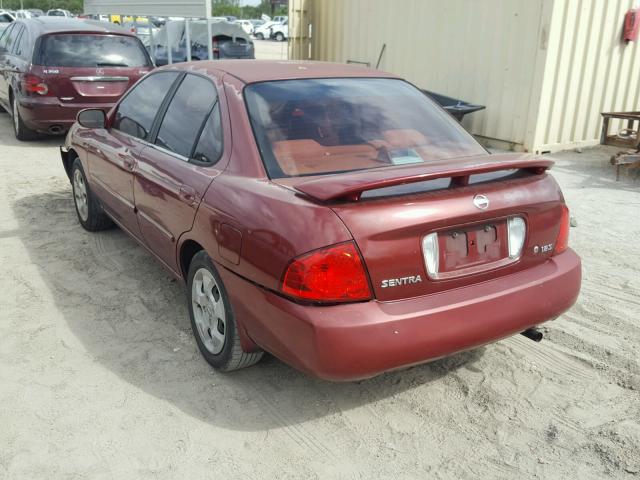 3N1CB51D74L898999 - 2004 NISSAN SENTRA 1.8 RED photo 3