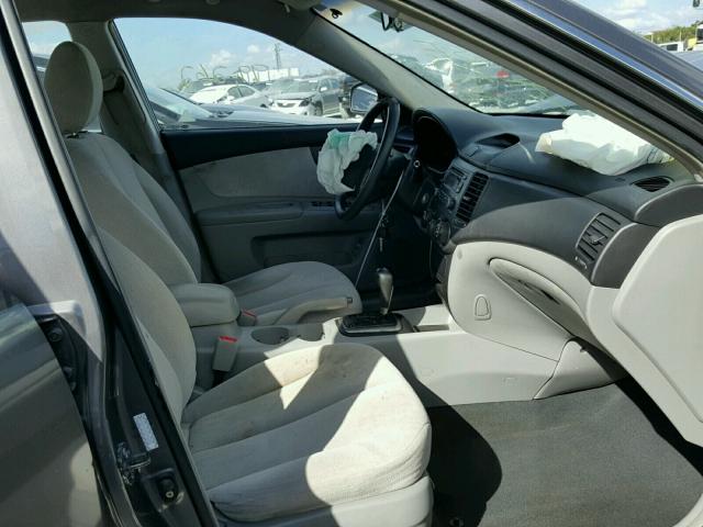 KNAGE123575126474 - 2007 KIA OPTIMA LX GRAY photo 5