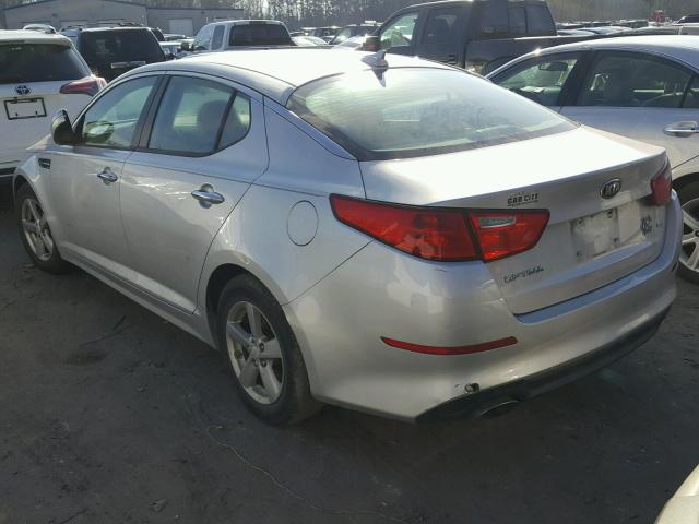 5XXGM4A74EG279898 - 2014 KIA OPTIMA LX SILVER photo 3