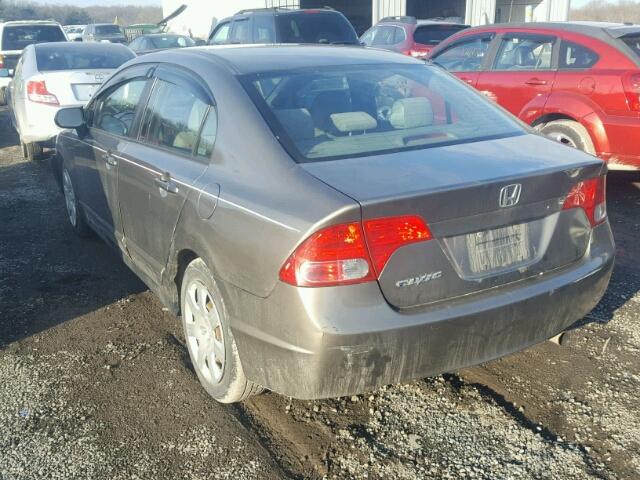 2HGFA16538H351297 - 2008 HONDA CIVIC LX GRAY photo 3